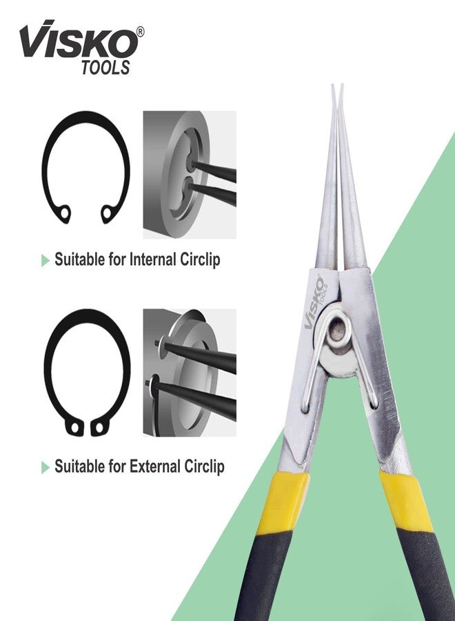 Visko Tools VISKO 213 7" CirClip Plier | External Straight | Cutting player | Cutting plier | Pliers | Pliers for Home | Player Tools | Combination plier | Pliers for electrical Work | Black | Household Appliance | - Image 3